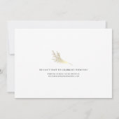 Mariage Moderne Photo Écriture Dorée Save The Date (Dos)