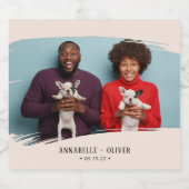 Mariage moderne Photo Étiquette de vin (Étiquettes simples)