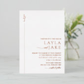 Mariage moderne Photo Foil Invitation LAYLA (Debout devant)