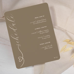 Mariage Moderne Programme & Détails Neutre Som