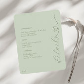 Mariage Moderne | Programme & Détails | Sauge Clai