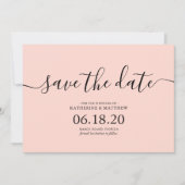 Mariage moderne rose vif Enregistrer les cartes de (Devant)