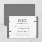 Mariage moderne RSVP avec écorce de bouleau (Devant / Derrière)