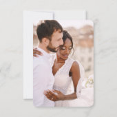 Mariage moderne RSVP avec QR Code et photo (Dos)