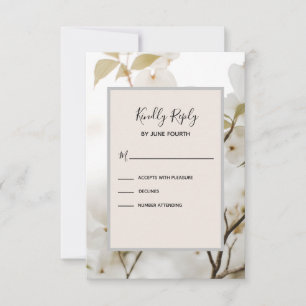 Mariage moderne RSVP Soft Floral Contemporain