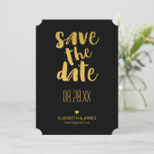Mariage Moderne Rustique Or Save The Date (Debout devant)