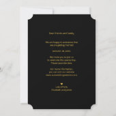 Mariage Moderne Rustique Or Save The Date (Dos)