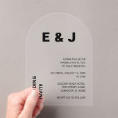 Mariage moderne Simple Bold Acrylique Invitation (In situ (ordinateur de poche))