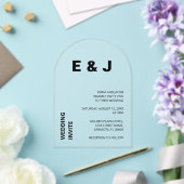 Mariage moderne Simple Bold Acrylique Invitation (Insitu (Mariage))