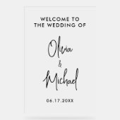 Mariage Moderne Simple de Bienvenue (Recto)