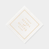 Mariage moderne simple élégant serviettes à huile (Droite)