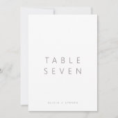 Mariage moderne simple et élégant Numéro de table (Devant)