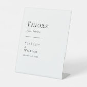 Mariage moderne simple Faveurs Piédestal signe (Recto)
