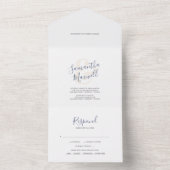 Mariage moderne simple tout en une invitation (À l'intérieur)