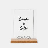 Mariage moderne Swan Chic Cartes et Cadeaux intemp (Recto)