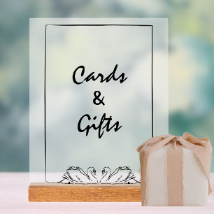 Mariage moderne Swan Chic Cartes et Cadeaux intemp