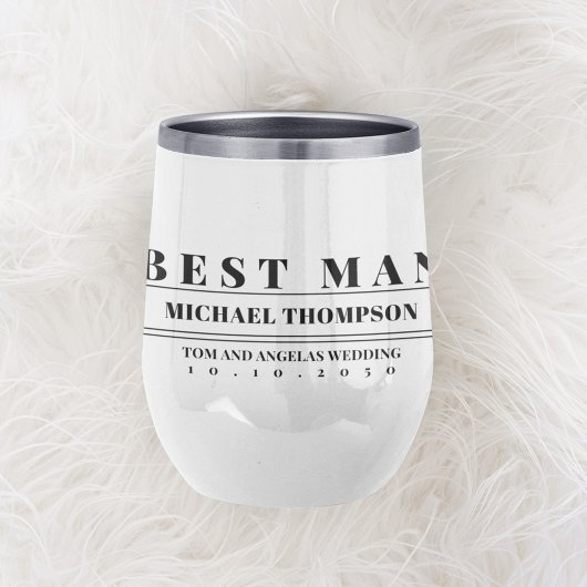Mariage Moderne Typographie Best Man Custom