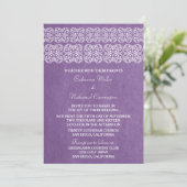 Mariage moderne violet de Bohême Invitation (Debout devant)