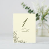 Mariage moderne Whimsy Filigree Numéro de table (Debout devant)