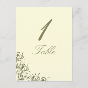 Mariage moderne Whimsy Filigree Numéro de table