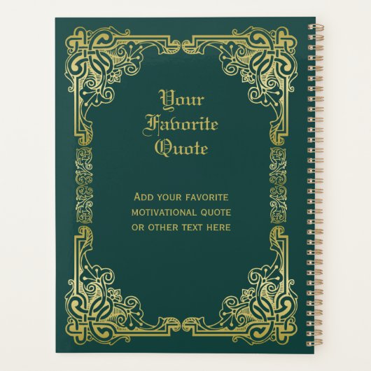 Mariage Monogram Classic Gold Frame Dark Green (Dos)