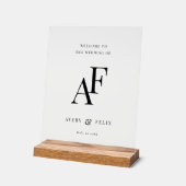 Mariage Monogram Élégant minimaliste Accueil (Angle)