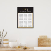 Mariage Monogramme Art déco Graphique 2 (Cuisine)