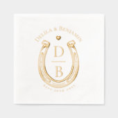 Mariage Monogramme d'Amour de Fer à Cheval Occiden (Recto)