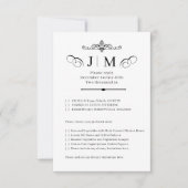 Mariage Monogramme de Calligraphie Classique RSVP (Devant)