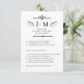 Mariage Monogramme de Calligraphie Classique RSVP (Debout devant)