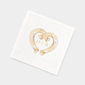 Mariage Monogramme de Coeur de Fer à Cheval Occide (Gauche)