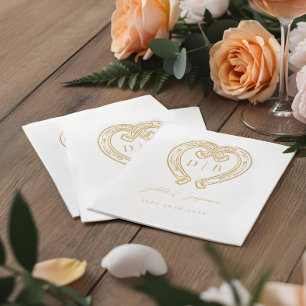 Mariage Monogramme de Coeur de Fer à Cheval Occide