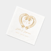 Mariage Monogramme de Coeur de Fer à Cheval Occide (Gauche)