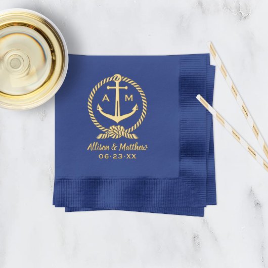 Mariage Monogramme de Corde d'Ancre de Marine