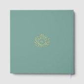 Mariage monogramme de feuille d'or vert muet (Verso)