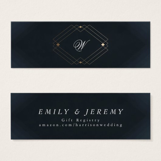 Mariage Monogramme de la marine classique (Devant & derrière)