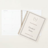 Mariage monogrammé ivoire taupe (Devant avec enveloppe)