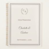 Mariage monogrammé ivoire taupe (Devant)