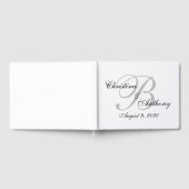 Mariage Monogramme Livre d'invité personnalisé | O (Complet)
