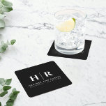 Mariage Monogramme moderne mariée et chambre perso<br><div class="desc">Présentant notre Mariage Monogram Modern Custom Bride and Groom Carré Dessous de verre papier - une parfaite fusion de sophistication et de simplicité conçue pour compléter votre journée spéciale. Dotés d'un monogramme intemporel et élégant, ces dessous de verre affichent en évidence les initiales de la mariée et du marié, ajoutant...</div>