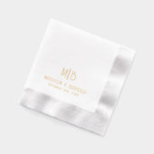 Mariage Monogramme moderne simple personnalisé (Gauche)
