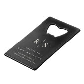 Mariage Monogramme noir & écrin classique (Devant Angle)