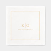 Mariage Monogramme personnalisé Cadre de nom de fa (Recto)