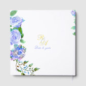 Mariage Monogramme Ruban Rose Bleue (Verso)