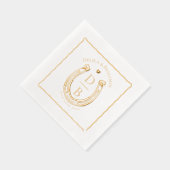 Mariage Monogramme Rustique Occidental Fer à Cheva (Droite)