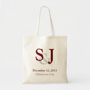 Mariage Monogramme Sac fourre-tout invité Favorise