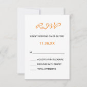 Mariage Monogramme Splashy RSVP (Devant)