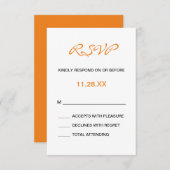 Mariage Monogramme Splashy RSVP (Devant / Derrière)