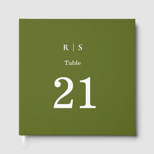 Mariage Monogramme Vert Sauge (Recto)