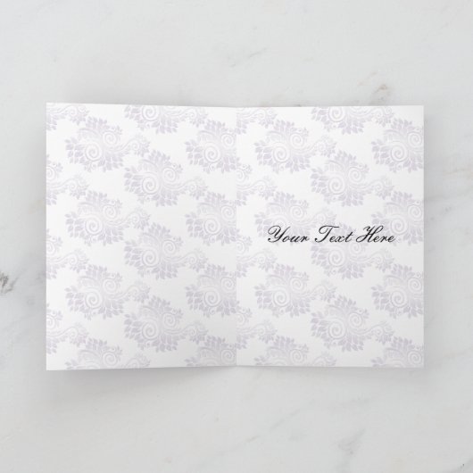 mariage monogramme violet fleuri merci (Intérieur)